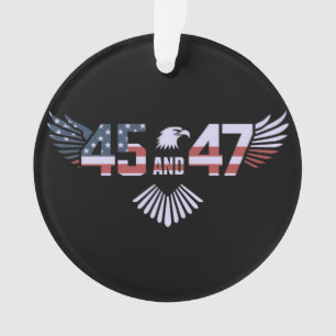 45-47 President 2024 Trumps Return to White House Ornament