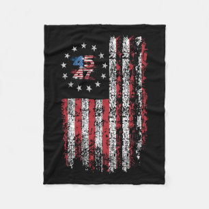 45 47 President 47 American Flag President Donald  Fleece Blanket