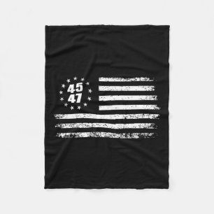 45 47 President 47 American Flag President Donald Fleece Blanket