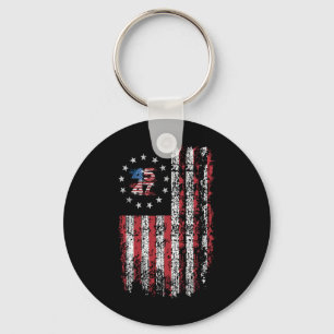 45 47 President 47 American Flag President Donald  Key Ring