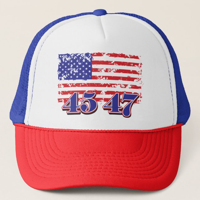 45-47 President TRump Trucker Hat (Front)