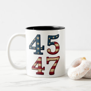 45-47 president trump Two-Tone coffee mug