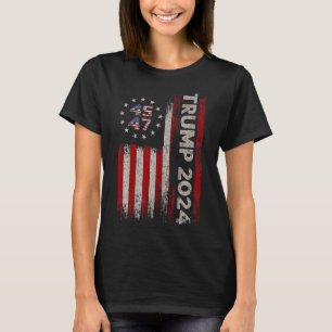 45 47 Trump 2024 American Flag 1 T-Shirt