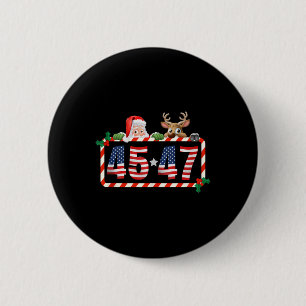 45 47 Trump 2024 Christmas 45 And 47 Santa Claus  6 Cm Round Badge