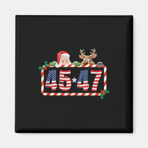 45 47 Trump 2024 Christmas 45 And 47 Santa Claus Magnet
