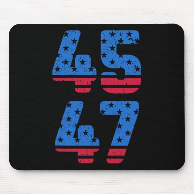 45 47 Trump 2024 Jesus Is My Saviour Trump Is My P Mouse Pad (Front)