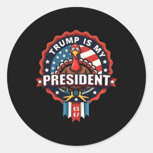 45 47 Trump 2024 Us Flag Conservative Usa Patriot Classic Round Sticker