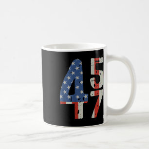 45 47 Trump 2025 American Flag (on Back) Coffee Mug