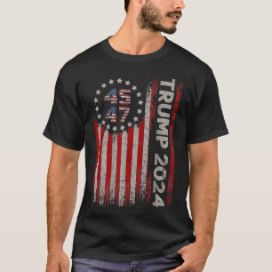45 47 Trump 2025 American Flag  T-Shirt