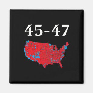 45 47 Trump Election Map 2024 Magnet
