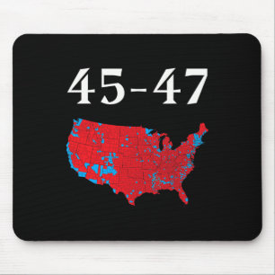 45 47 Trump Election Map 2024 Mouse Pad