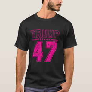 45 47 Trump Mens Vintage American Flag Trump 2024  T-Shirt