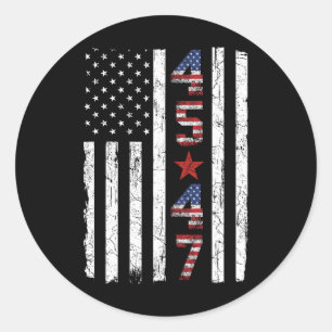 45 47 Trump President Inauguration Usa Retro Trump Classic Round Sticker