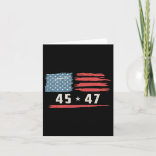 45 47 Trump President Vintage American Flag 2024 P Card