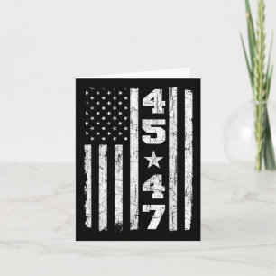 45 47 Trump Vintage Usa Flag 2025 President Electi Card