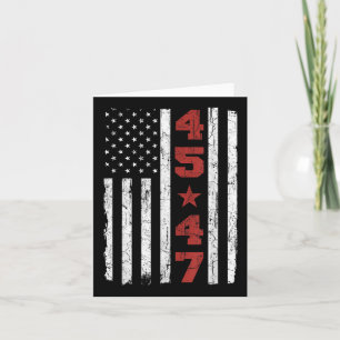 45 47 Trump Vintage Usa Flag 2025 President Electi Card