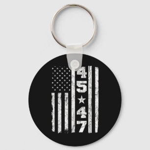 45 47 Trump Vintage Usa Flag 2025 President Electi Key Ring