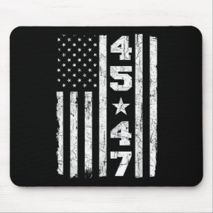 45 47 Trump Vintage Usa Flag 2025 President Electi Mouse Pad