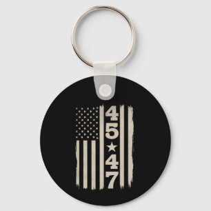 45 47 Trump Vintage USA Flag 47th President Key Ring