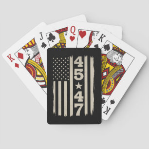 45 47 Trump Vintage USA Flag 47th President Playing Cards