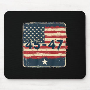 45 47 Trump Vintage Usa Flag Mouse Pad