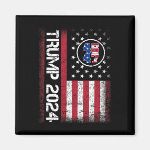 45 47 We The People 2024 Stand With American Flag Magnet