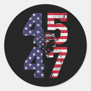 45 47 We The People Stand With American Flag 1 Classic Round Sticker