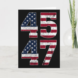 45 47 We The People Stand With American Flag  Card