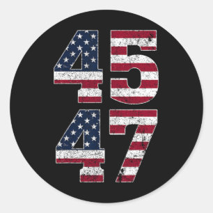 45 47 We The People Stand With American Flag  Classic Round Sticker