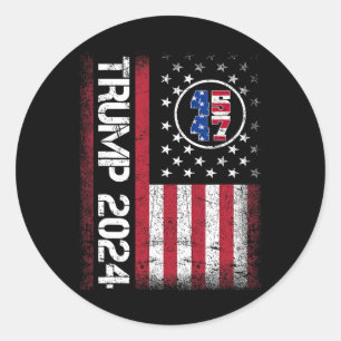 45 47 We The People Stand With American Flag Men W Classic Round Sticker