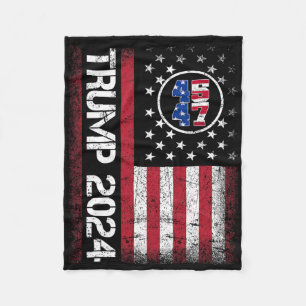 45 47 We The People Stand With American Flag Men W Fleece Blanket
