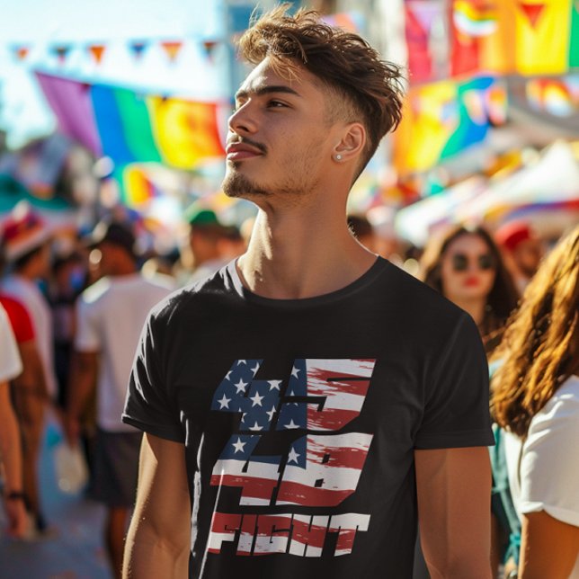 45 48 Fight Mens Value T-shirt  Flag Background (Creator Uploaded)