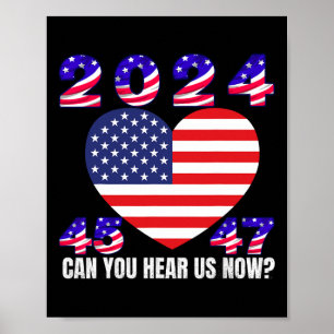 45 And 47 President Donald Trump American Flag 202 Poster