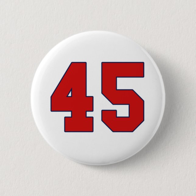 45 gift for many celebrations 6 cm round badge (Front)