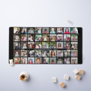 45 Photo Collage - 5 rows 9 columns - black Desk Mat