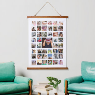 45 Photo Collage Personalised Hanging Tapestry