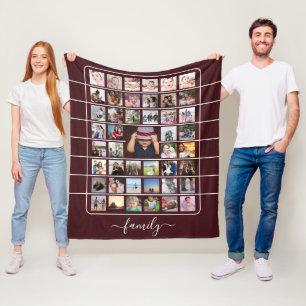 45 Photo Collage  Unique Personalised DIY Custom Fleece Blanket