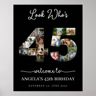 45 reasons why we love you 80th 60th birthday 40th poster