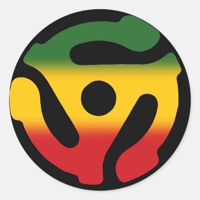 45 Record Adapter Reggae Single Sticker (Front)