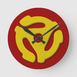 45 record adapter round clock