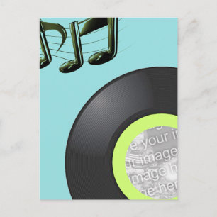 45 RECORD PHOTO FRAME INVITE POSTCARD