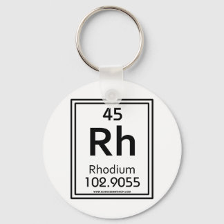 45 Rhodium Key Ring