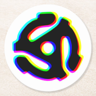 45 RPM Record Adapter Paper Coaster