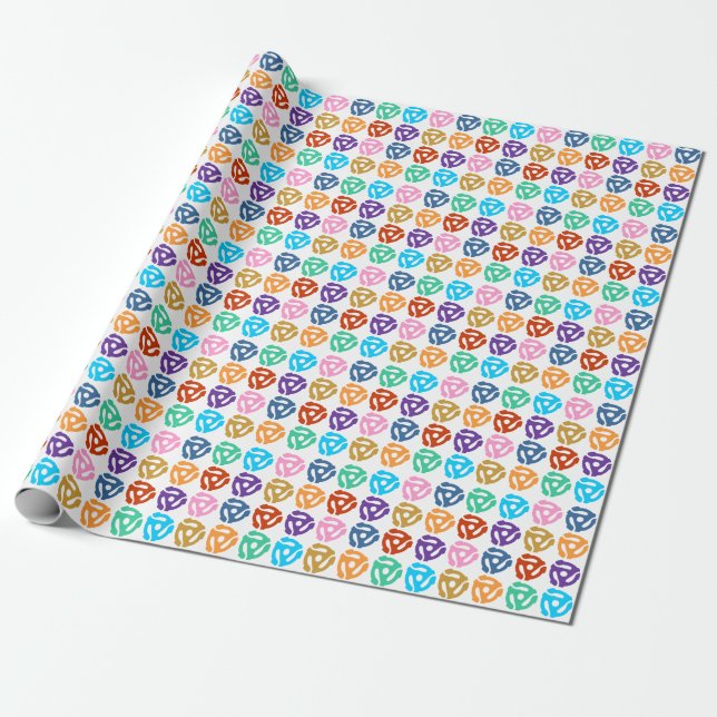 45 RPM Record Adapter Pop Art Wrapping Paper (Unrolled)