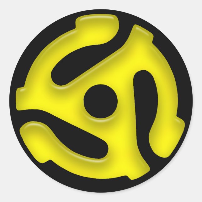 45 RPM Record Adapter Sticker (Front)