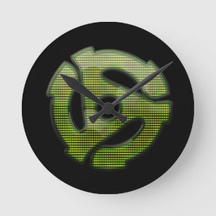 45 rpm Reflector Round Clock