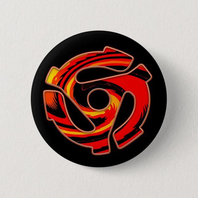 45 RPM Spider  6 Cm Round Badge (Front)