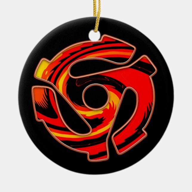 45 RPM Spider  Ceramic Ornament (Front)