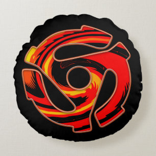 45 RPM Spider Round Cushion