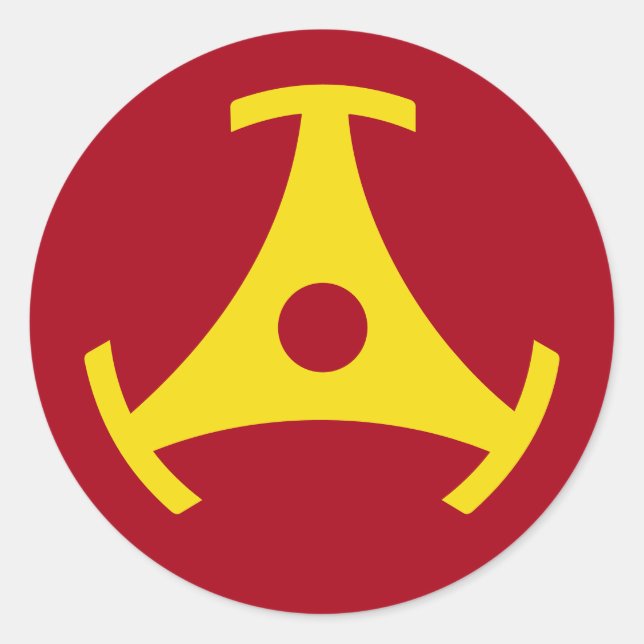 45 rpm vinyl record adapter classic round sticker (Front)